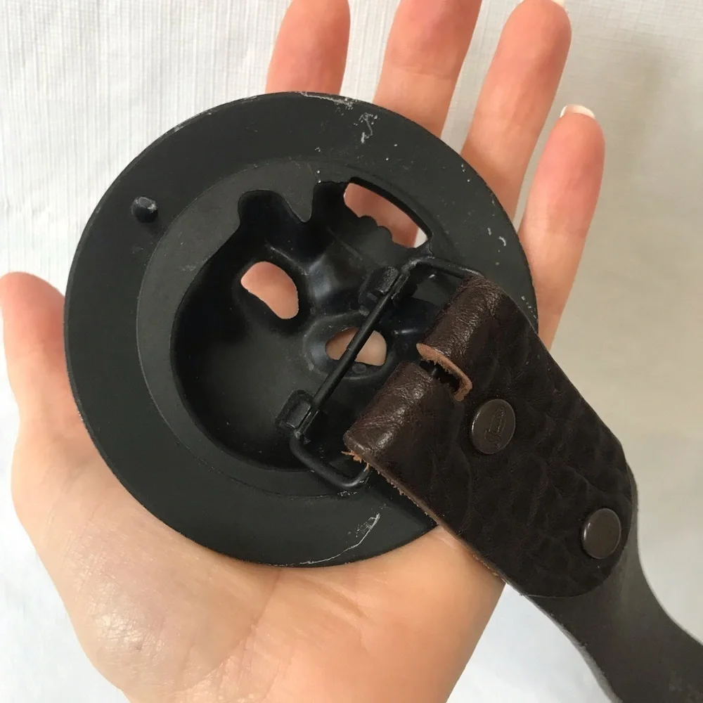 Monster Half Marathon Buckle Justin Leather Belt